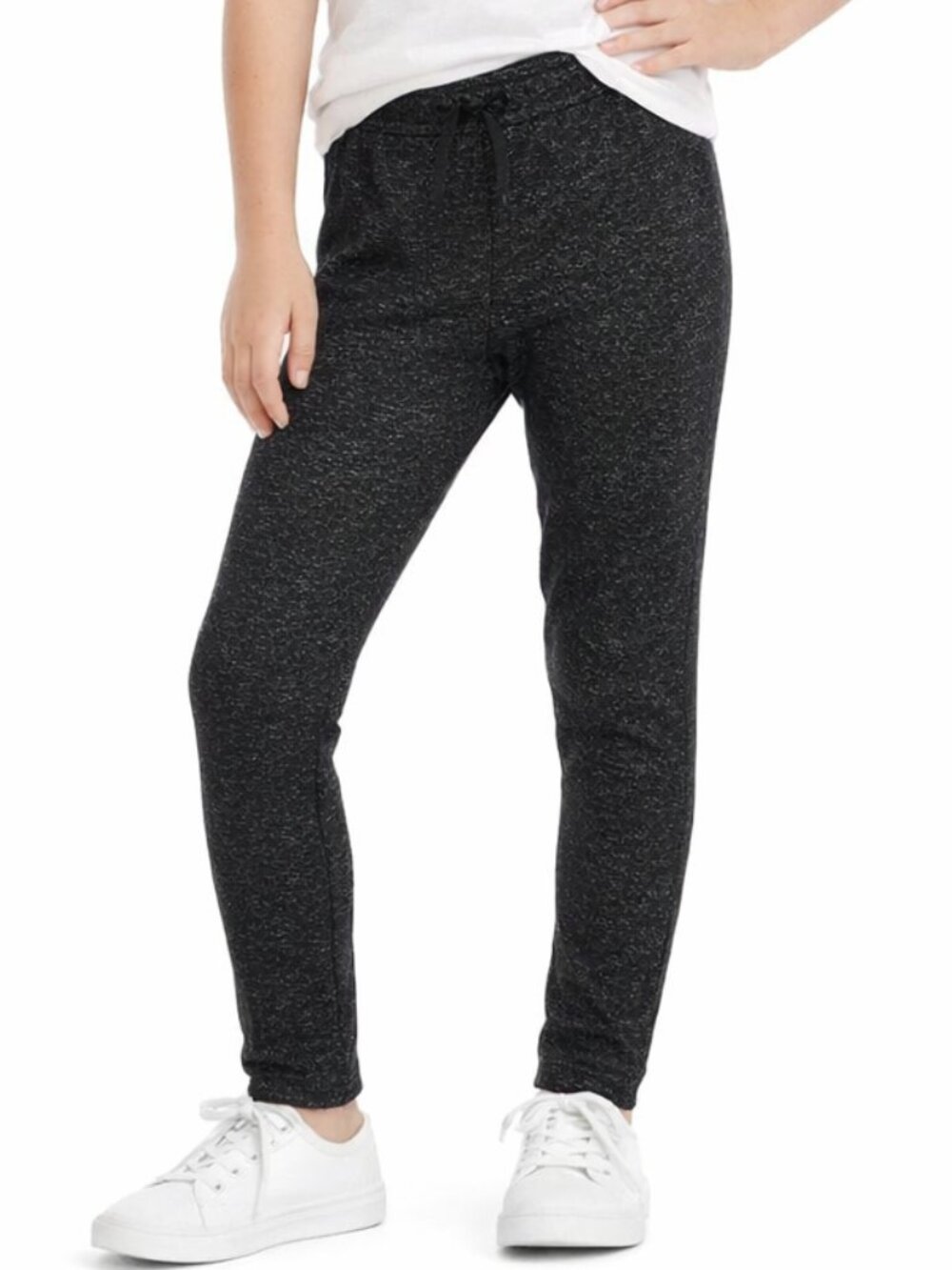 Wonder Nation Girls Stretch Joggers Heather Black Pull-On Size 6–6X